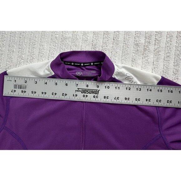 Canari Womens 1/4 Zip Cycling Jersey Top Size Large Purple Short Sleeve Pullover - Picture 5 of 7